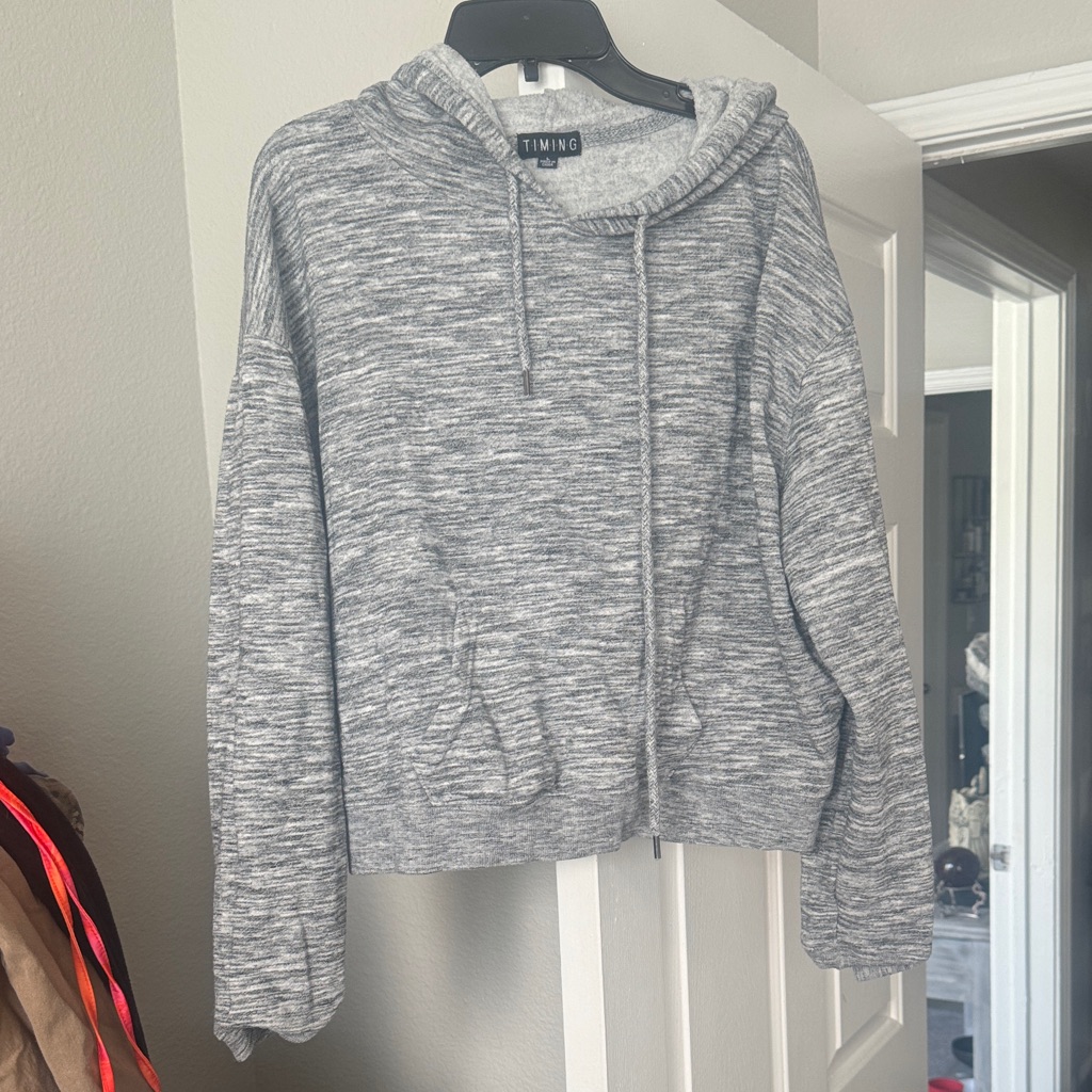Timing Heathered Gray Hoodie